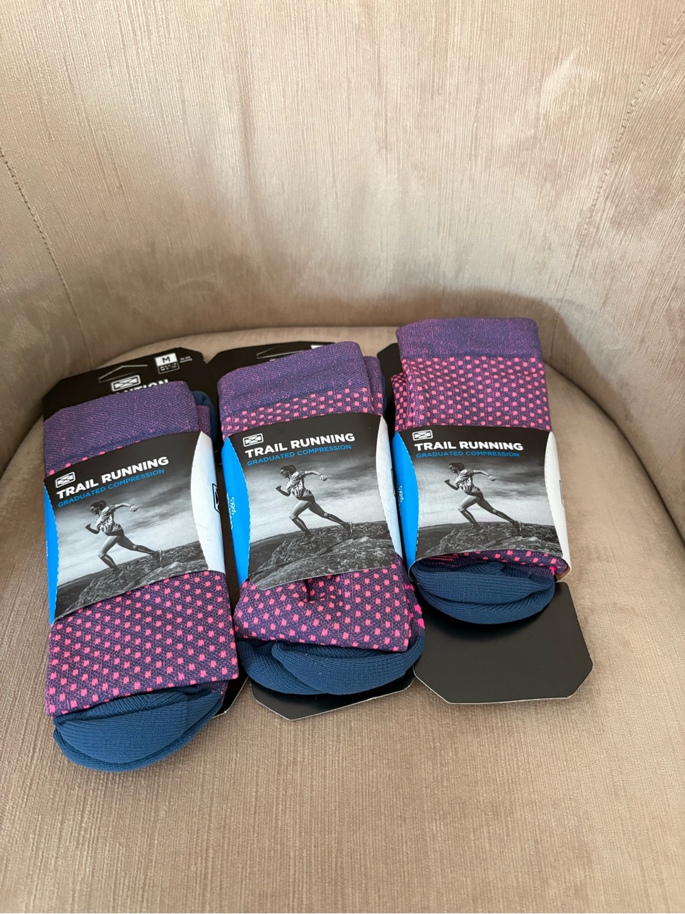 Trail Running Compression Socks Evolution Medium Outdoor Microfiber NWT Bundle 3